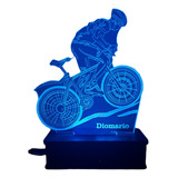 Luminária Led 3d, Bicicleta, Bike, Pedal, 16 Cores+controle 