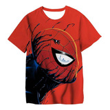 H Spiderman Print Camiseta Para Niños 3d Ropa Para Niños