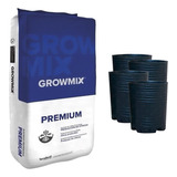 Sustrato Growmix Premium 80lts Con 4 Macetas 1/4 De Regalo