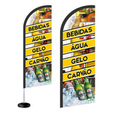 Wind Banner Distribuidora Fly Barber Dupla Face Completo