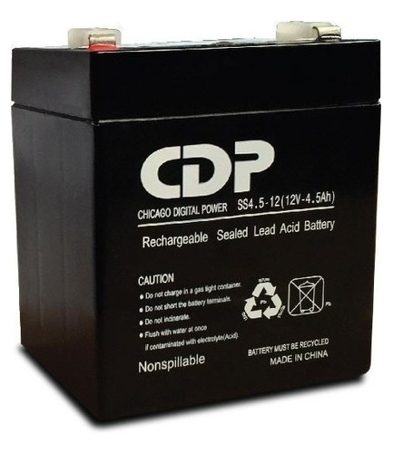 Bateria Sellada Recargable Cdp 12v 4.5ah Remplazo Sin Mtto