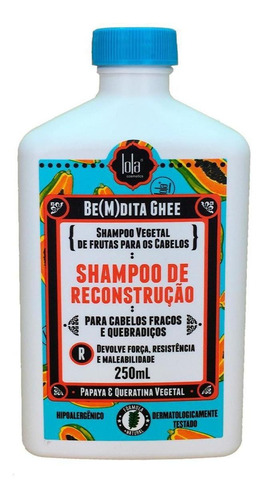 Shampoo Lola Bemdita Ghee Reconstrução Mamão 250ml