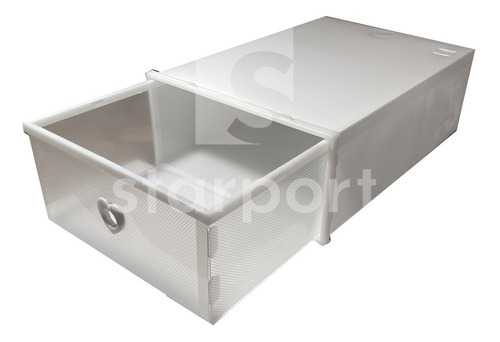 Set X 12 Organizadores Cajón Zapatos Grande Blanco