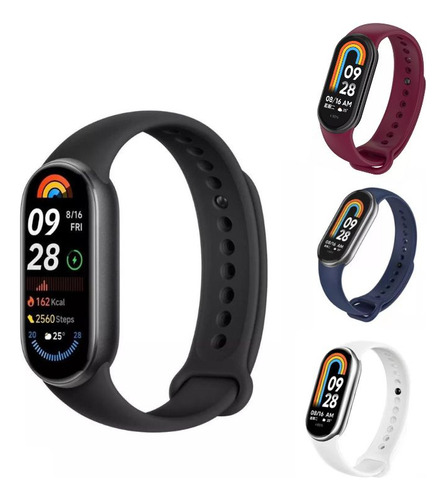 Relógio Mi Band 9 Xiaomi Global Kit 3 Pulseira + 2 Película