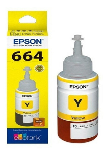 Botella Tinta Epson T664 Original Amarillo