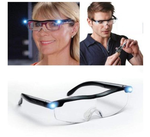 Gafas Zoom Vision Lupa Con Luz 160% Con Lupa Recargable Usb