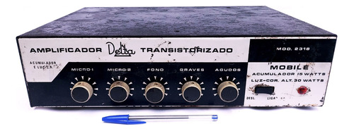 Amplificador Delta Mod 2318 Transistorizado Original Antigo