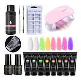 Lámpara Uv Luminosa Gel De Uñas Brillan En La Oscuridad Kit