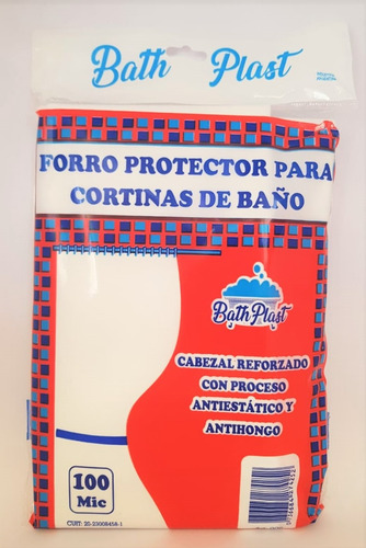 Protector Cortina Baño Ducha Extra Grueso 100mic Bath Plast