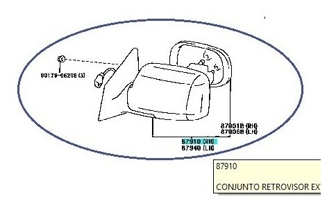 Retrovisor Derecho Manual Original Toyota Yaris 2000-2005 Foto 6