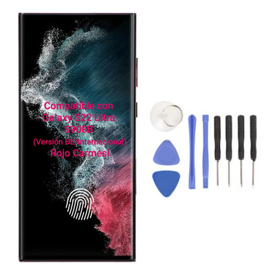 6.8in Oled Pantalla Para Galaxy S22 Ultra Sm-s908b 5g Rojo | Envío gratis