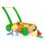 Carrito Y Caminador 2 En 1 De Madera Arrastre Montessori 