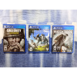 Juegos Físicos Watch Dogs, Cod Ww2 Y Horizon Zero Dawn Ps4