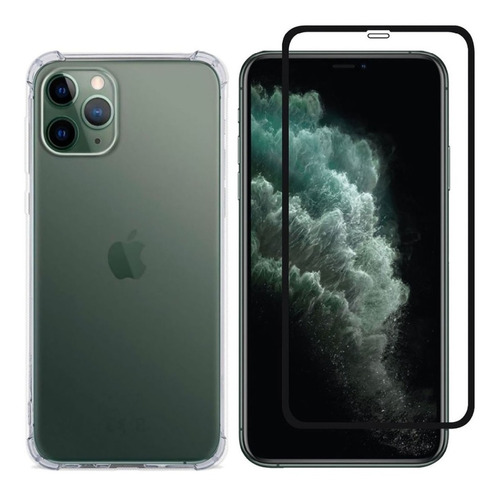 Capa Anti Impacto Para iPhone 11 Pro + Película De Vidro 3d