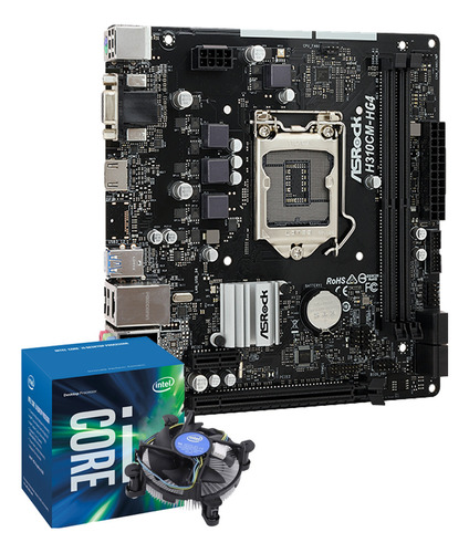 Kit Intel Core I5 8600 + Placa Mãe H310 + Cooler