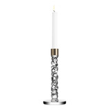 Orrefors Carat 9.5 inch  candelabro De Laton, Par