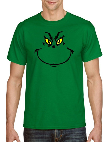 Playera Hombre Navidad Antinavidad El Grinch Cara