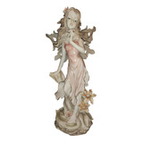 Estatua Figura Ninfa/hada Decorativa Artesanía 63 Cm De Alto