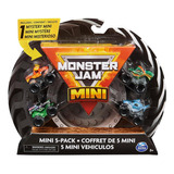 Monster Jam, Mini Monster Trucks Coleccionable Oficial 5-pac