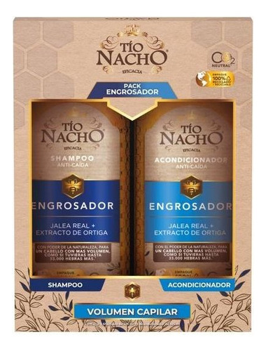  Pack Tio Nacho Engrosador Shampoo + Acondicionador 415ml