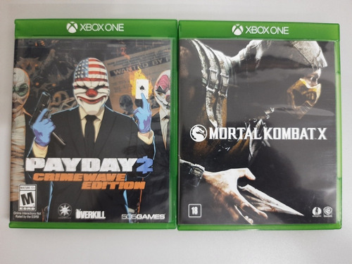 Mortal Kombat X E Payday 2 Xone Originais Midia Física Games