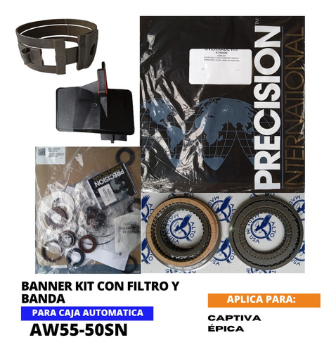 Banner Kit Filtro Y Banda Chevrolet Captiva pica Aw55-50sn Foto 2