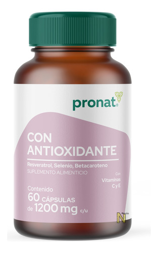 Antioxidante Con Resveratrol (60 Caps) Pronat