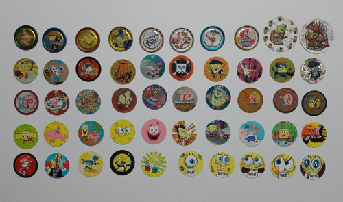 50/50 Tazos Bob Esponja 20 Aniversario Colección Completa