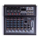 Consola Mixer Potenciada Parquer 6 Canales 125w Por Lado