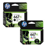 Cartuchos Hp 667xl Negro + Col Orig 2374 2776 2779 6475 6476