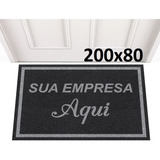 Tapete Capacho Personalizado 200x80 Logomarca Empresa Logo Cor - Desenho Do Tecido Trama Vinílica 13mm