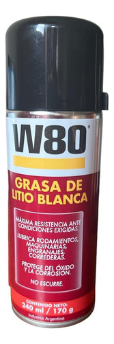 W80 Grasa De Litio Blanca 240ml