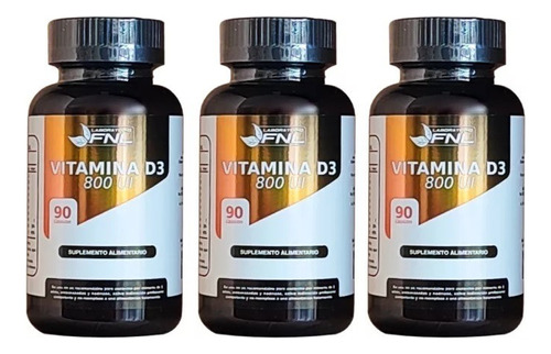 Vitamina D3 Fnl 3 Frascos 270 Capsulas 800 Ui. Envio Gratis