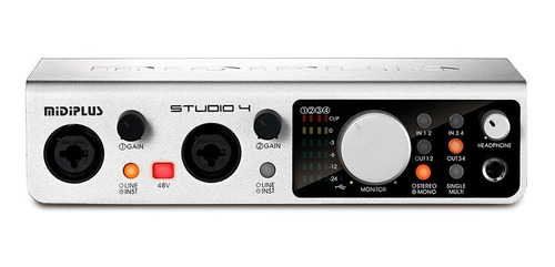 Placa De Sonido Midiplus Studio 4 24 Bits 192khz