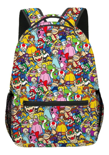 Super Mario Bros Mochila Escolar Viaje Portátil Bolsa #03