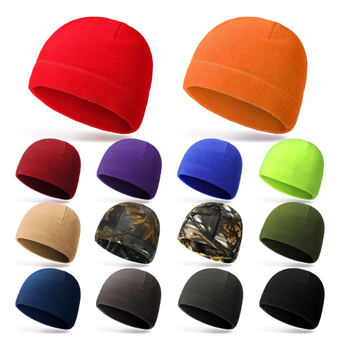 Satinior Gorro De Forro Polar Para Hombre, 14 Piezas, Gorro.