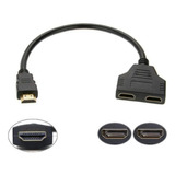 Adaptador En Y  Duplicador De Señal Hdmi A Dos Pantallas