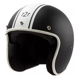 Casco Para Moto Hawk 721 Challenger Negro Y Blanco Mate Rpm