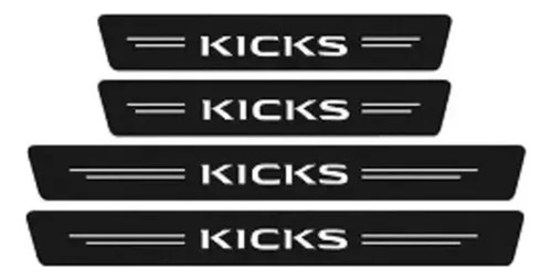 4 Stickers Protección Para Estribos Nissan Kicks Carbono