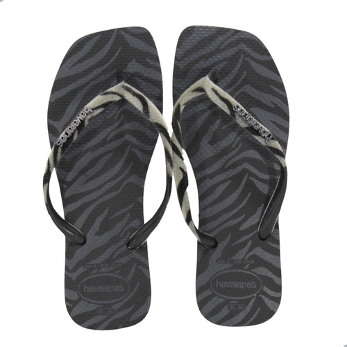 Chinelo Havaianas Slim Square Velvet Preto