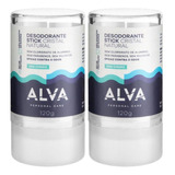 Desodorante Stick Kristall Sensitive Alva 120g - 2 Unidades Fragrância Não