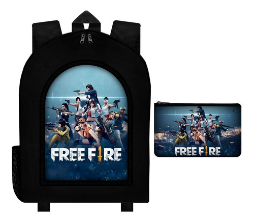 Combo Mochila Urbana + Cartuchera Free Fire Battleground 