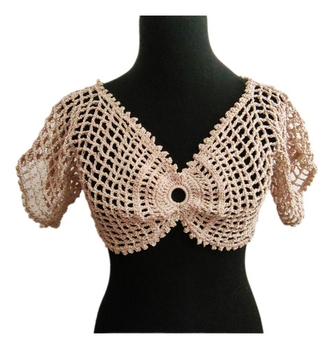 Top Crochet Modelo Anillo Central 