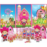 Kit Festa Só Um Bolinho Da Fazendinha Rosa 132 Itens Papelar