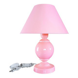 Abajur Infantil Ball Menina Luminária Quarto De Bebê  Rosa