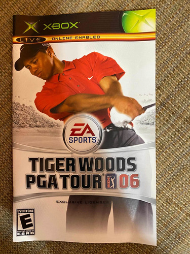 Manual Tiger Woods Pga Tour 06 Para Xbox Clásico - Sin Juego