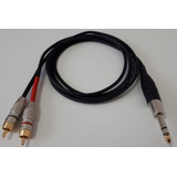 Cabo Y Adaptador 1 P10 Estéreo Macho X 2 Rca Mono Macho 2mts