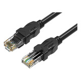 Cable De Red Vention Cat6 Certificado - 2 Metros - Premium Patch Cord - Blindado Reforzado - Utp Rj45 Ethernet 1000 Mbps - 250 Mhz - Cobre - Pc - Notebook - Servidores - Negro - Ibbbh
