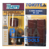 Kit Accesorios Mini Torno Drill 7 Lijas De Banda 13 Mm + Eje