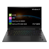 Notebook Hp Omen 17 I9 12va 32gb 1tbssd Rtx3080 16gb 17.3qhd